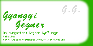 gyongyi gegner business card